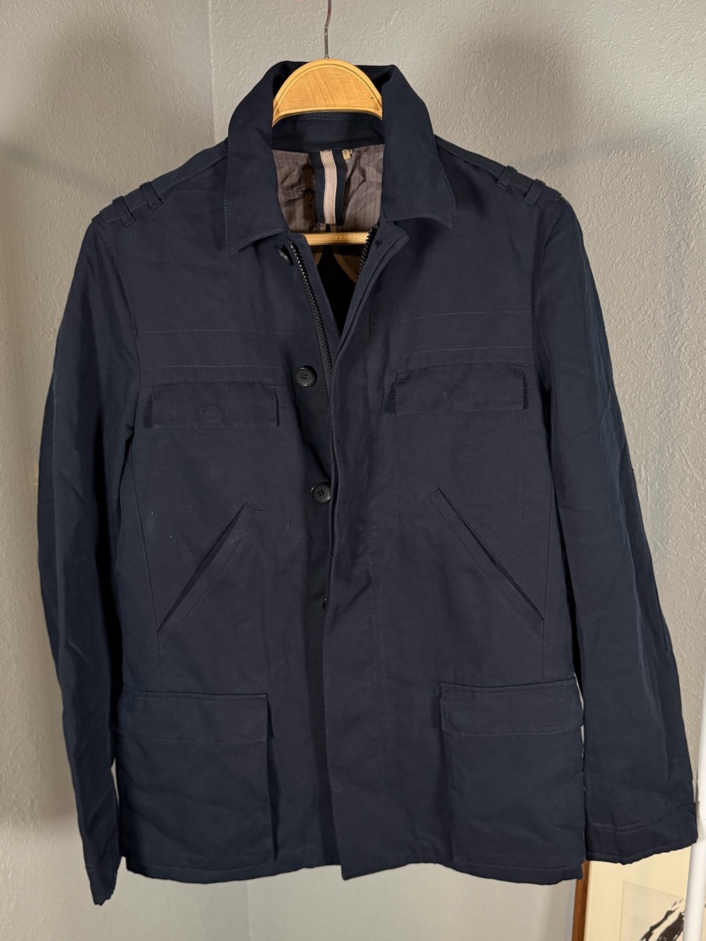 Elie Tahari Navy Field-Style Jacket